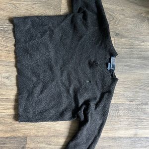 Black sheep wool polo sweater